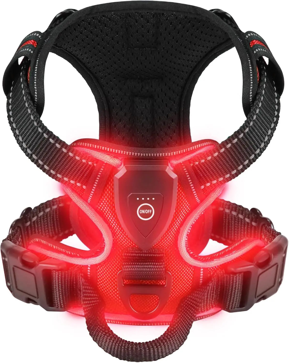 TugTail Night Glow LED Dog Harness