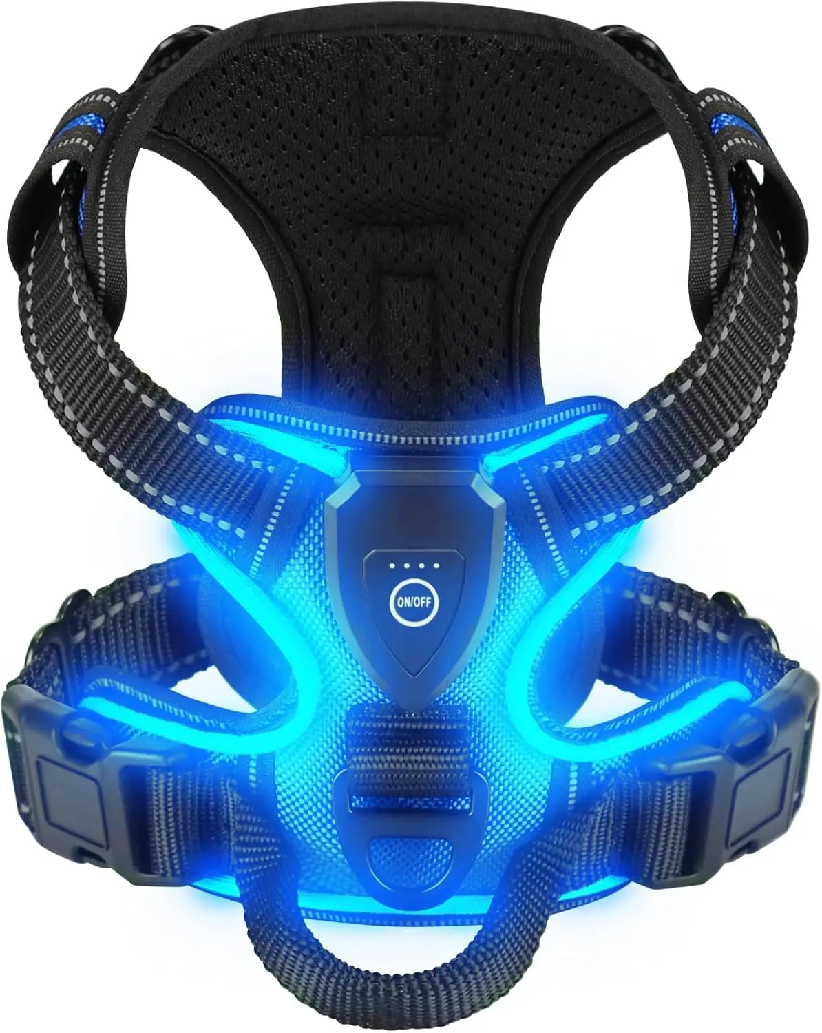 TugTail Night Glow LED Dog Harness