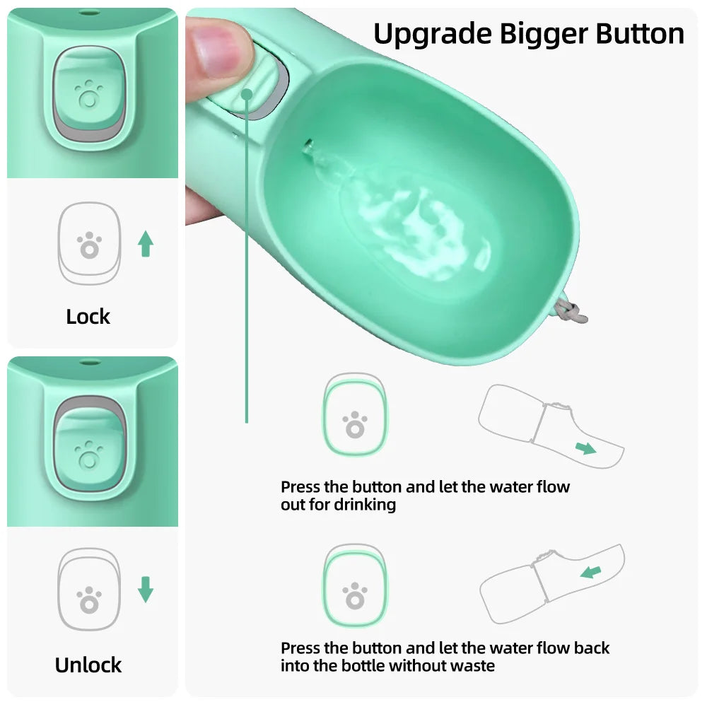 TugTail - Portable Water Bottle with Recyclable Water Flow