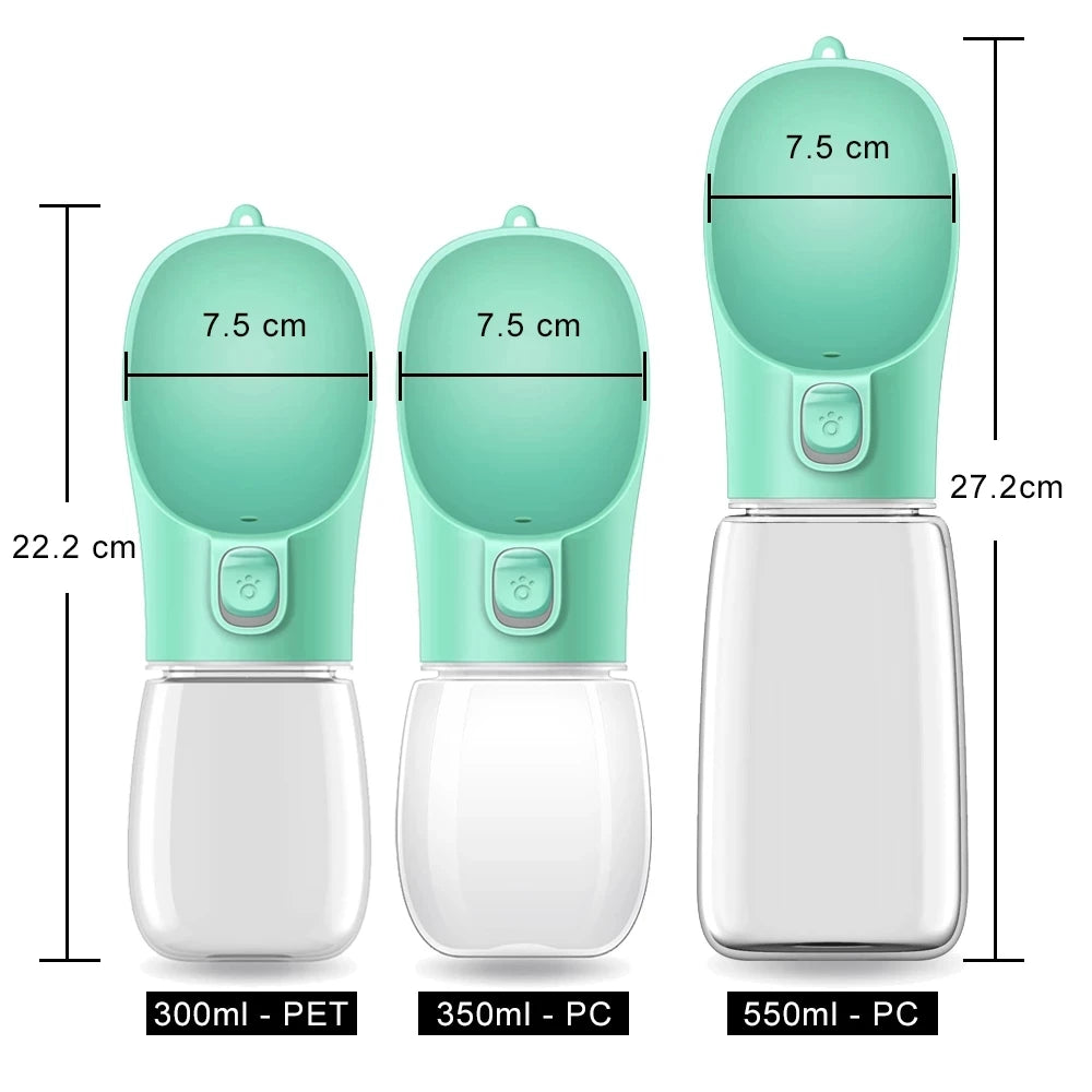 TugTail - Portable Dog Water Bottle with Recyclable Water Flow